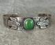 Early Fred Harvey Era Navajo Turquoise Thunderbird Sterling Bracelet