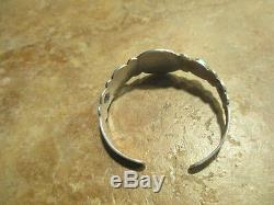 EARLY Fred Harvey Era Silver Turquoise Applied THUNDERBIRD WHIRLING LOG Bracelet