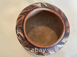 EARLY HOPI TEWA HANO VILLAGE Sikyatki Revival Bowl with Hopi Villages Sticker