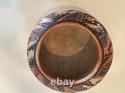 EARLY HOPI TEWA HANO VILLAGE Sikyatki Revival Bowl with Hopi Villages Sticker