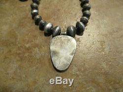 EARLY Hand Made Navajo Sterling Turquoise BUFFALO NICKEL Squash Blossom Necklace