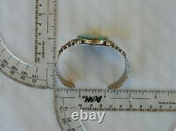 EARLY MORRIS ROBBINSON (1901-1984) Sterling Silver & Turquoise Bracelet 7 inch