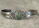 Early Old Vintage Native American Navajo Turquoise Sterling Silver Bracelet