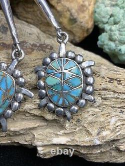 EARLY, Rare Zuni Lambert Homer, Sr. Sterling Silver & Turquoise Turtle Bolo