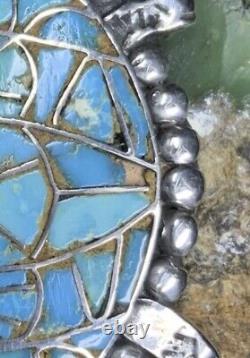 EARLY, Rare Zuni Lambert Homer, Sr. Sterling Silver & Turquoise Turtle Bolo