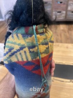 EARLY Skookum Bully Good 16 Native American Indian Wool Blanket Moccasins