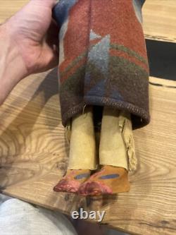 EARLY Skookum Bully Good 16 Native American Indian Wool Blanket Moccasins