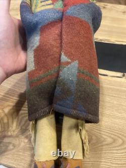 EARLY Skookum Bully Good 16 Native American Indian Wool Blanket Moccasins