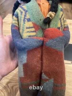 EARLY Skookum Bully Good 16 Native American Indian Wool Blanket Moccasins