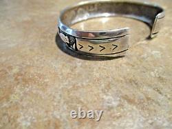 EARLY! TOMMY SINGER (d.) Navajo Sterling HORSES / BUFFALO / BUTTES Bracelet