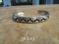 EARLY TOMMY SINGER (d.) Navajo Sterling Silver Overlay DESIGN Bracelet