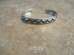 EARLY TOMMY SINGER (d.) Navajo Sterling Silver Overlay DESIGN Bracelet