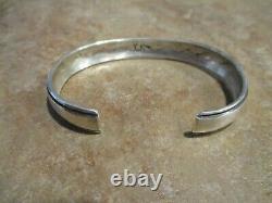 EARLY TOMMY SINGER (d.) Navajo Sterling Silver Overlay DESIGN Bracelet