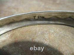 EARLY TOMMY SINGER (d.) Navajo Sterling Silver Overlay DESIGN Bracelet