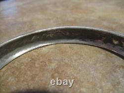 EARLY TOMMY SINGER (d.) Navajo Sterling Silver Overlay WAVE DESIGN Bracelet