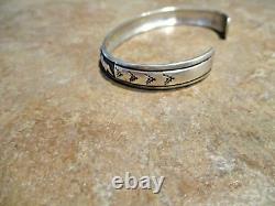 EARLY TOMMY SINGER (d.) Navajo Sterling Silver SEVEN HORSE Bracelet