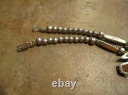 EARLY TOMMY SINGER (d.) Navajo Sterling THUNDERBIRD Squash Blossom Necklace