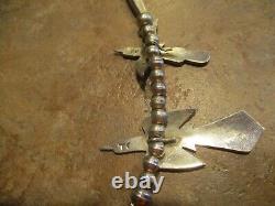 EARLY TOMMY SINGER (d.) Navajo Sterling THUNDERBIRD Squash Blossom Necklace