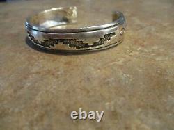 EARLY Tommy Singer (d.) Navajo Sterling Silver PATTERN DESIGN Bracelet