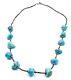 Early Vintage Santo Domingo Turquoise Nugget Heishi Bead Squaw Necklace 27.5 In
