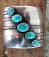 Exceptional Early Vintage Turquoise Navajo Silver Cuff Bracelet