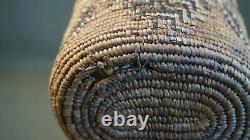 Early 1900 Native American NW Imbricated Klickitat Huckleberry Basket FEZ Design