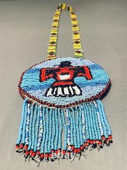 Early 1900's Double Sided Ceremonial Native American Beaded Necklace