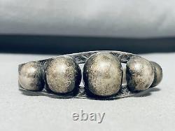 Early 1900's Fab Amazing Vintage Navajo Sterling Silver Bracelet