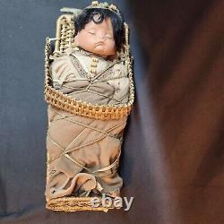 Early 1900's Native American Sioux Cradleboard Doll