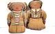 Early 1900's Printed Cloth Native American Indian Dolls Approx 9 In, 10in 2 Item