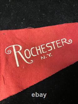 Early 1900's Rochester Red Native American New York Vintage Sports Pennant