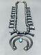 Early 1900's Vintage Navajo Choker Sterling Silver Squash Blossom Necklace