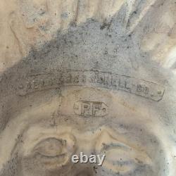 Early 1900s Allan Herschell Native American Indian Carousel Panel Vintage