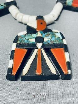 Early 1900s Vintage Santo Domingo Turquoise Necklace Old