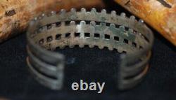 Early 1930's American Indian Navajo Old Pawn Silver Turquoise Cuff Bracelet