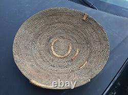 Early 20 SO. CALIFORNIA MISSION INDIAN native American BASKET TRAY / BOWL