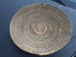 Early 20 SO. CALIFORNIA MISSION INDIAN native American BASKET TRAY / BOWL