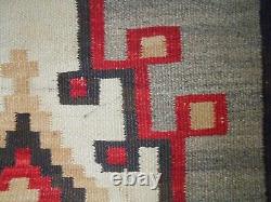 Early 20th C Antique Navajo Nat American Hand Dyed/woven Geometric Pattern Rug