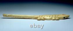 Early 20th Century Native Northwest Coast Carved Elk Antler Lizard Fetish Awl