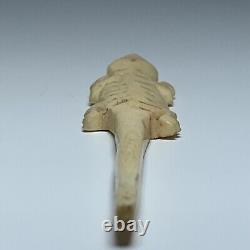 Early 20th Century Native Northwest Coast Carved Elk Antler Lizard Fetish Awl