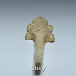 Early 20th Century Native Northwest Coast Carved Elk Antler Lizard Fetish Awl