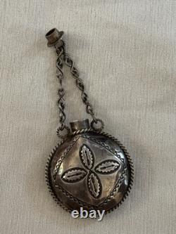 Early 20th Century Navajo Silver Tobacco Canteen