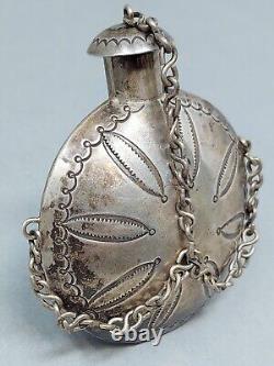 Early 20th Century Navajo Silver Tobacco Canteen