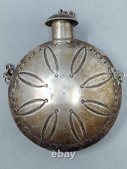 Early 20th Century Navajo Silver Tobacco Canteen