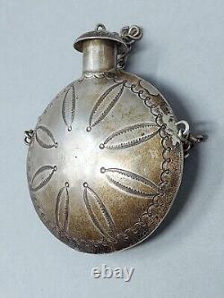 Early 20th Century Navajo Silver Tobacco Canteen