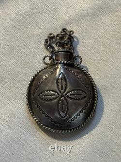 Early 20th Century Navajo Silver Tobacco Canteen