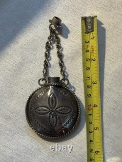 Early 20th Century Navajo Silver Tobacco Canteen