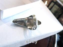 Early 50's Navajo Native American Hand Made Sterling Fire Agate Ladies Ring Sz 7