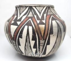 Early ACOMA Polychrome BOWL POT Pottery Hand Made Pueblo Native American