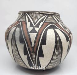 Early ACOMA Polychrome BOWL POT Pottery Hand Made Pueblo Native American